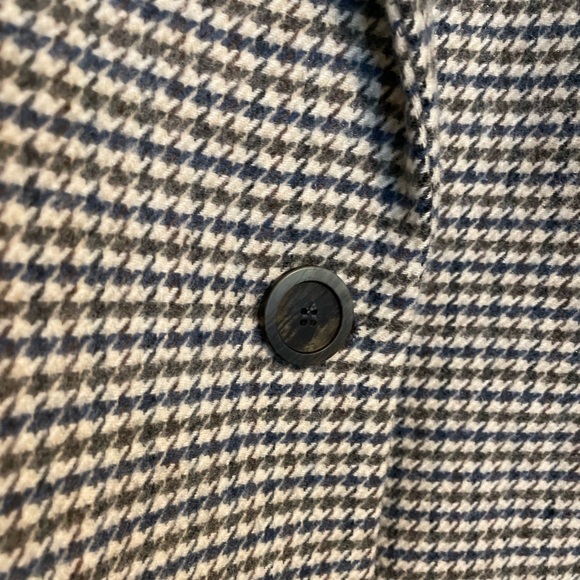 Zara Blazer Coat Buttoned Multicolored Houndstooth NWOT - Picture 9 of 11
